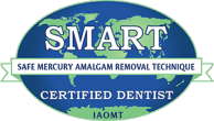 Safe Mercury Amalgam Removal Technique certified dentist badge