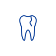 Animated tooth with a crack